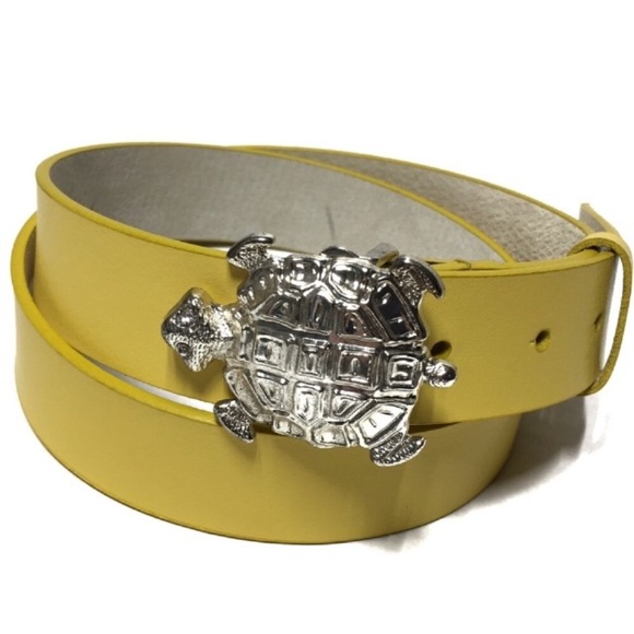 Another Line Inc Leather Belt Silver Turtle Buckle - Picture 2 of 8